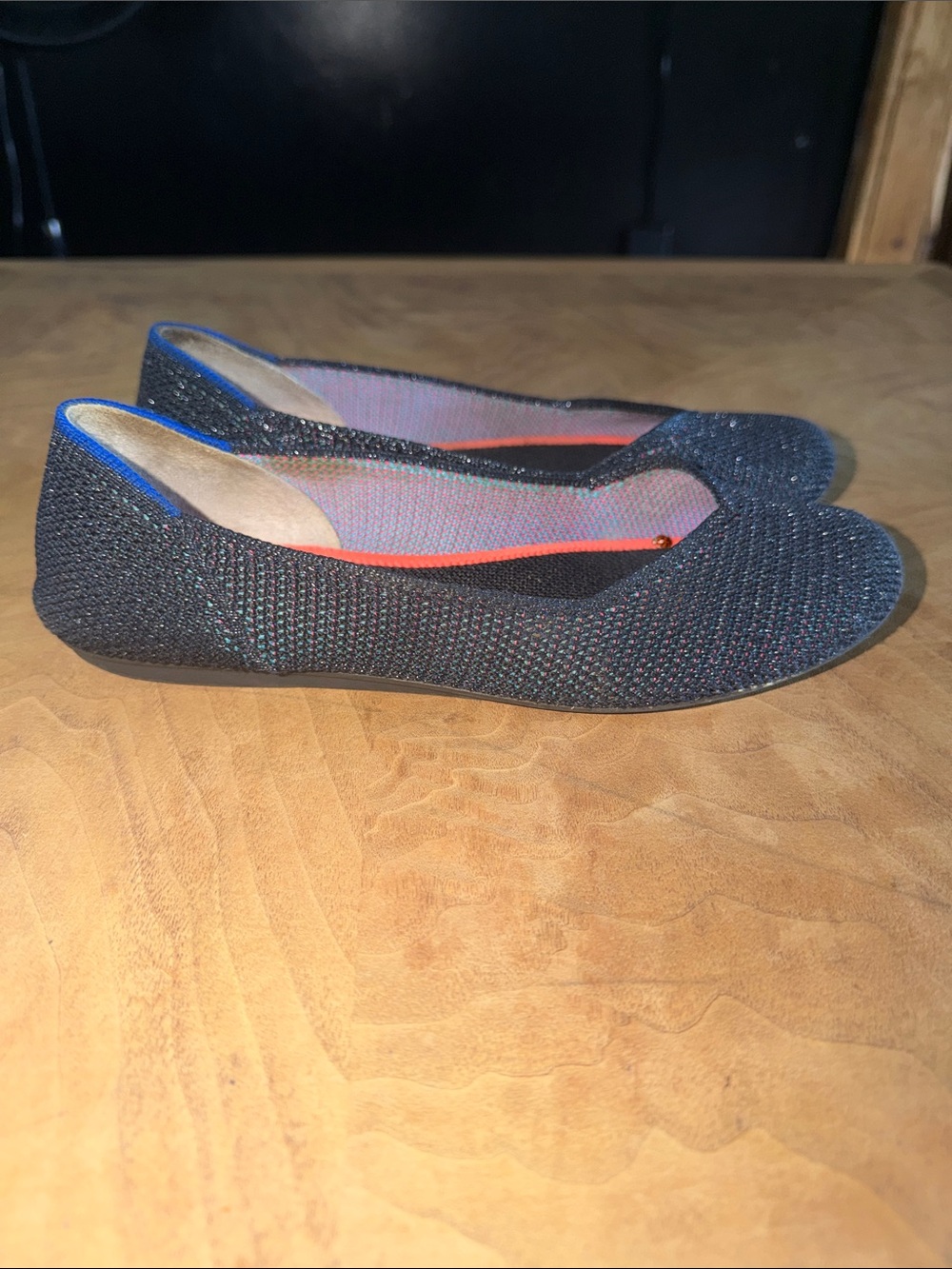 Rothy’s The Flat Retired Metallic Lattice Size 6.5 - Picture 2 of 8